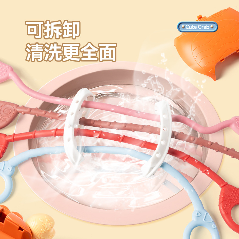 Juguetes de educación temprana cangrejo Lala le cordón Cordón de los bebés dedo agarre práctica juguetes educativos