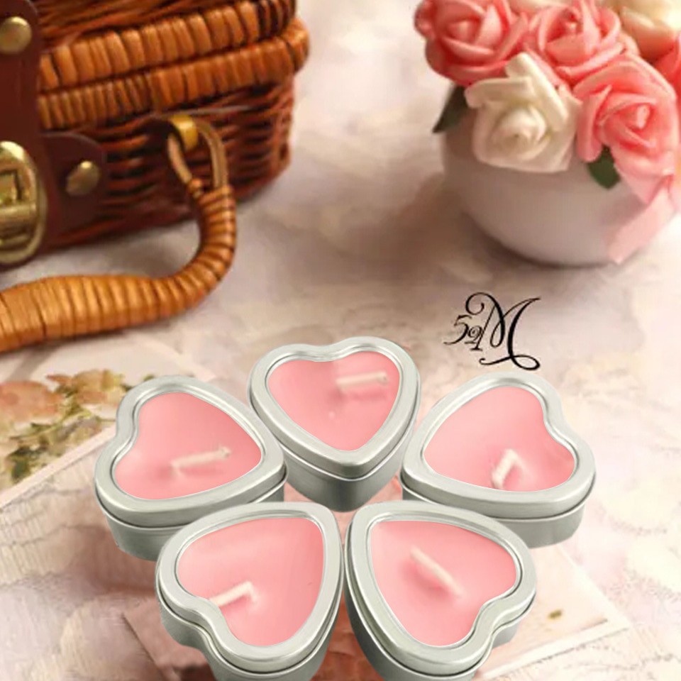 糖果香膏马口铁盒爱心心形包装盒心形香薰蜡烛盒爱心盒子