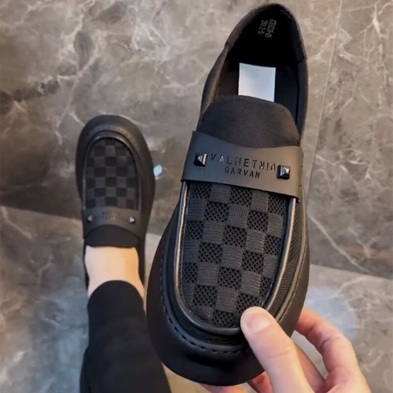 2025 Spring and Summer New Sports and Leisure Sneakers, Thick Soles, Comfortable, Deodorant, Versatile, Simple, Lazy Slip-On Men's Shoes