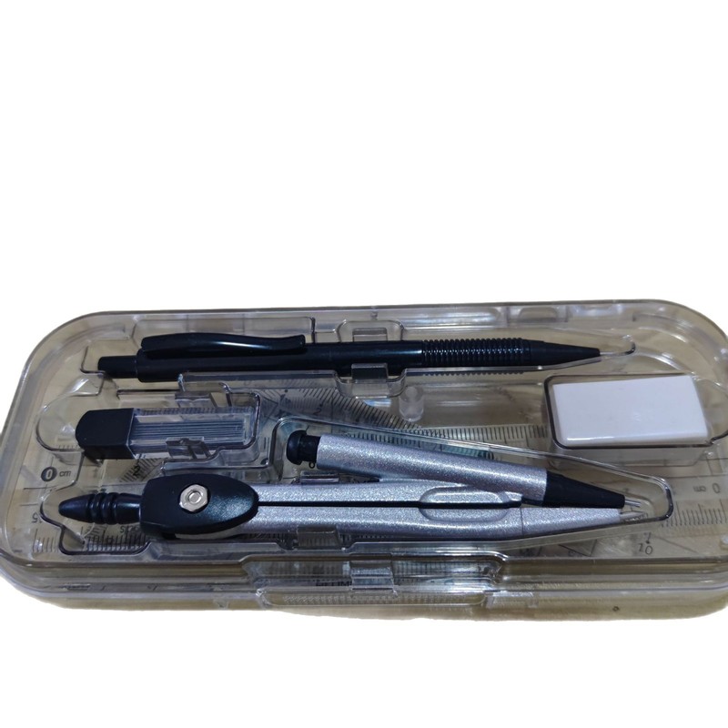 学生専用コンパス定規 8点セット 試験賞 学用品 文具用品 製図道具 定規|undefined