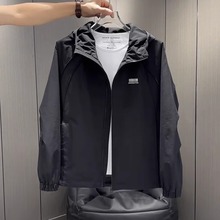 高级感百搭外套男士连帽上衣2024春秋季新款潮流时尚宽松工装夹克