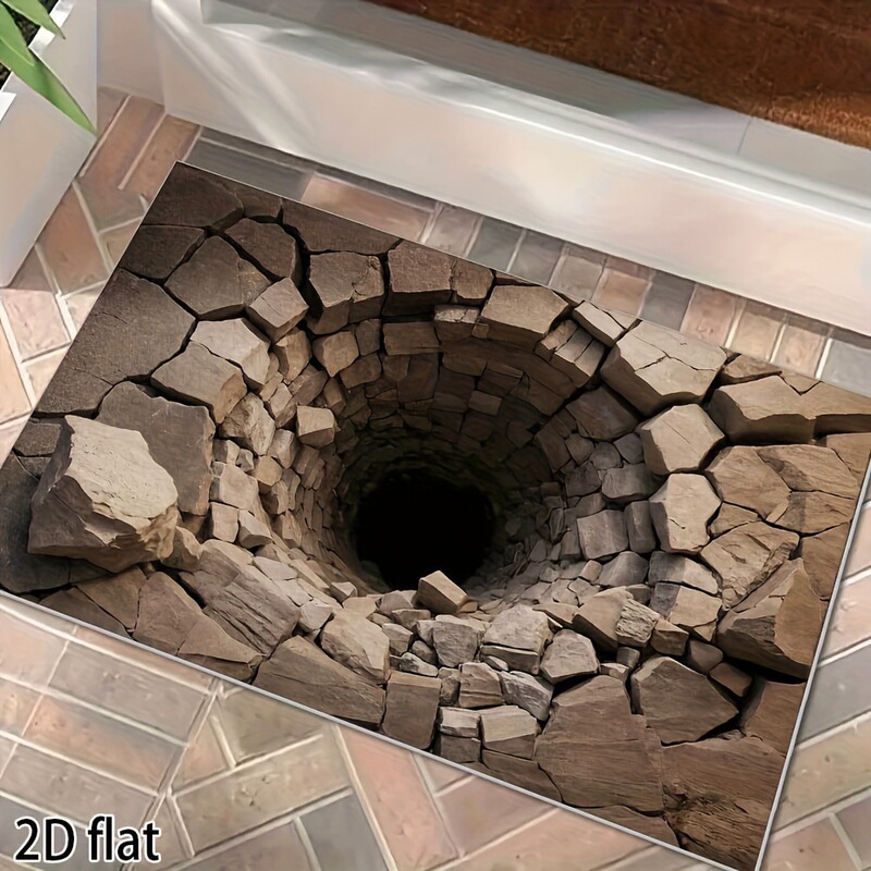 Cross-Border Temu Dropshipping 3D Visual Illusion Entrance Crystal Velvet Floor Mat Entrance Door Mat Stain-Resistant and Wear-Resistant Floor Mat