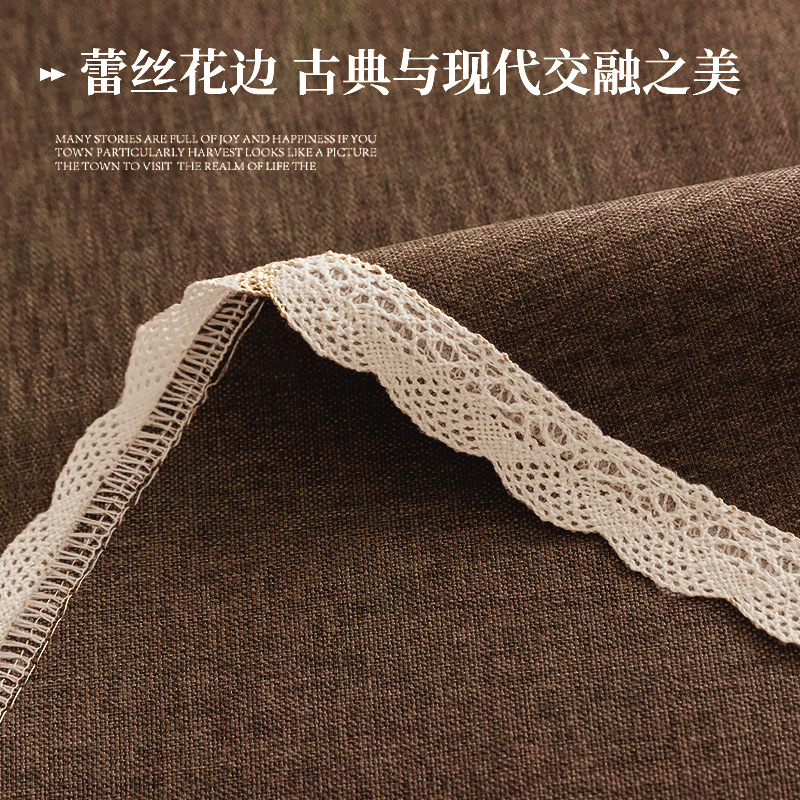 Mesa redonda algodón lino redondo impermeable a prueba de agua y aceite hotel inwind comedor mesa de mesa mesa de restaurante manto de mesa antisucio personalizado