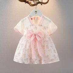 嬰兒童裝女童夏裝中國風漢服連衣裙洋氣復古公主裙女寶寶唐裝裙子