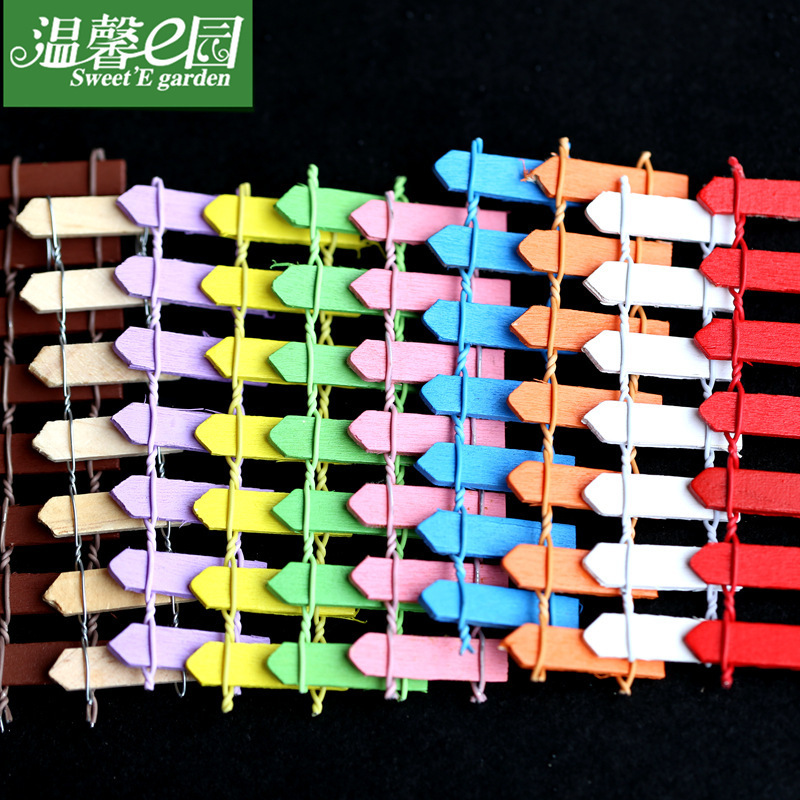 微景观木质栅栏围栏栅栏白色迷你小栅栏装饰品配件园艺造景小摆件