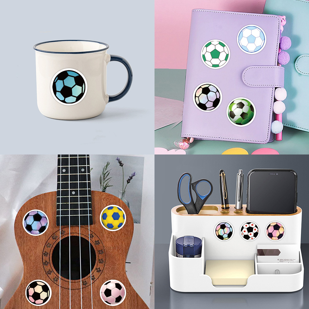 60 new pure football pattern personality graffiti stickers car luggage cup waterproof stickers wholesale