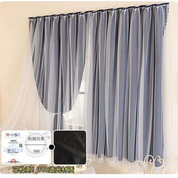 Indigo curtain with velcro