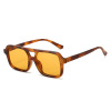 Square fashionable universal multicoloured sunglasses, 2023, suitable for import, European style, simple and elegant design