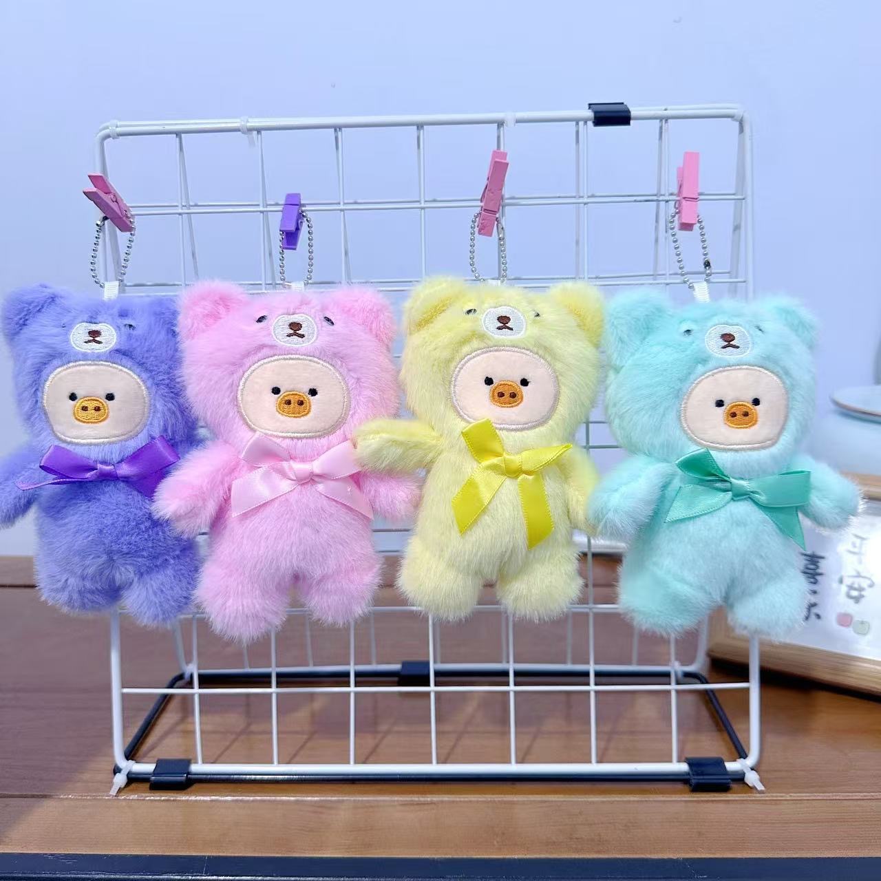 Cuatro pulgadas muñeca de peluche pequeño colgante muñeca llavero muñeca mochila colgante juguete de peluche regalo