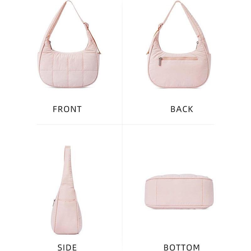 Small Nylon Shoulder Handbag For Women With Adjustable Strap_voghion.com