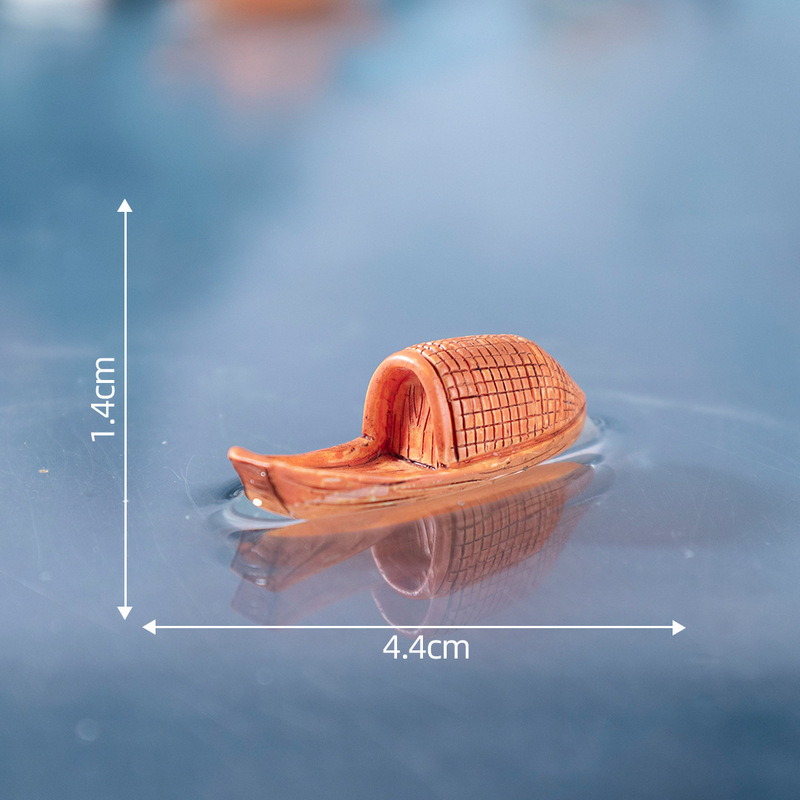 微景观创意江南游船乌蓬船 水族鱼缸造景diy装饰品配件树脂小摆件|undefined