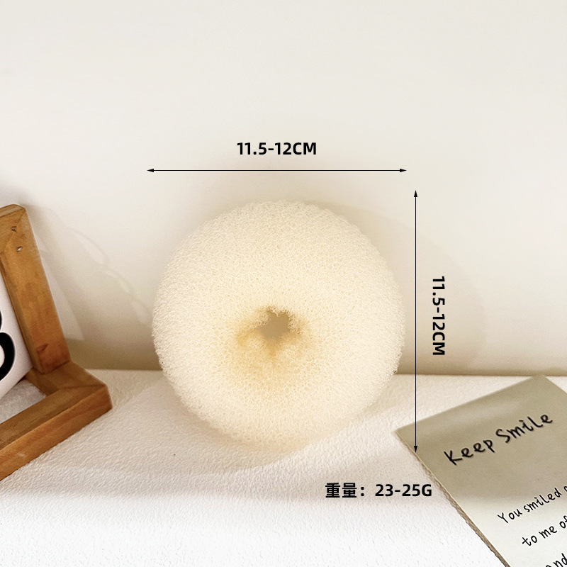 Platillo de rosquilla, mujer perezosa, lazo para el cabello con cabeza de bola esponjosa, artefacto para niños, tocado de capullo, accesorio para el cabello coreano