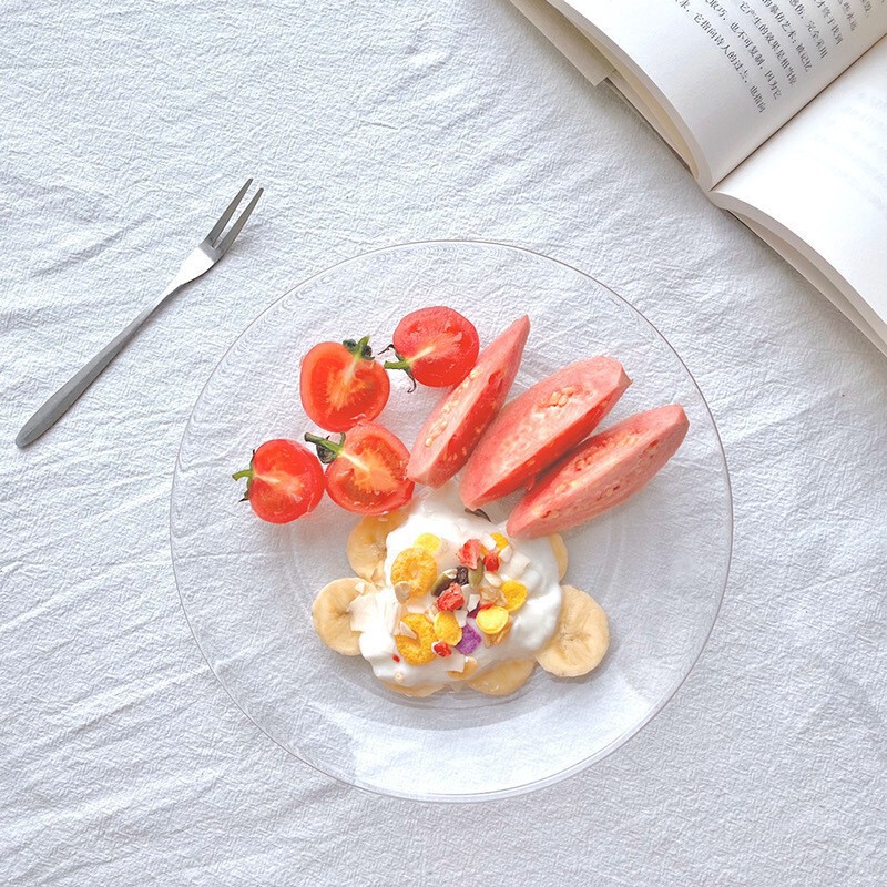 Bojiang Simple Round Tempered Glass Dinner Plate Fruit Dessert Salad Plate Western Dinner Plate Heat-Resistant Popular Photo Guide Bojiang Simple Round Tempered Glass Dinner Plate Fruit Dessert Salad Plate Western Dinner Plate Heat-Resistant Popular Photo Guide
