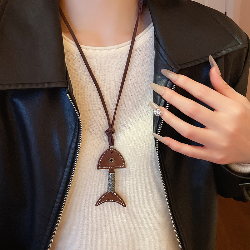 55# necklace-coffee color