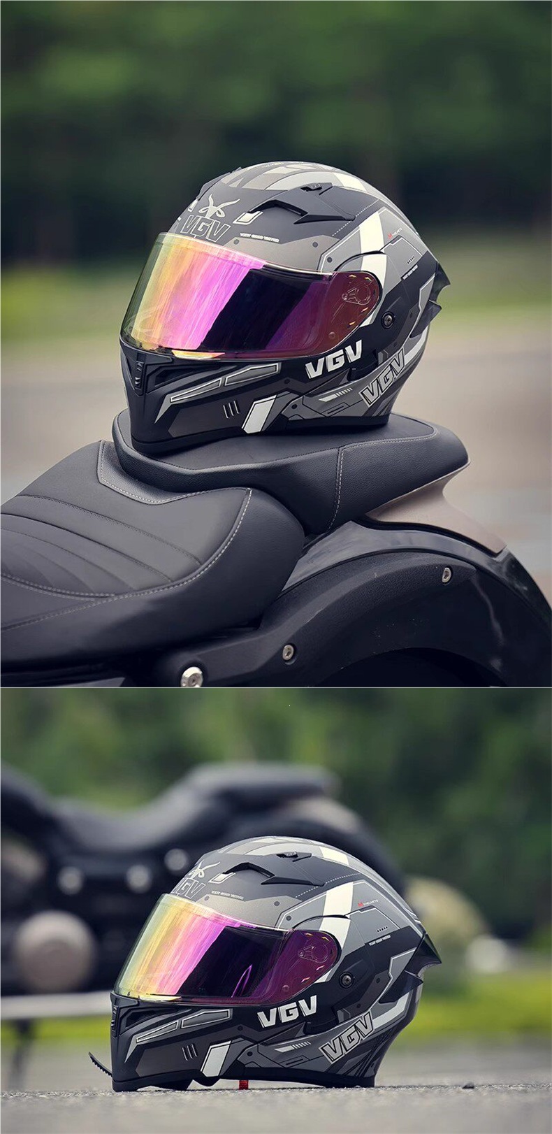 2026 New VGV3C Certified Motorcycle Open-Face Helmet, Summer All-Season Universal Motorbike Safety Helmet for Men and Women