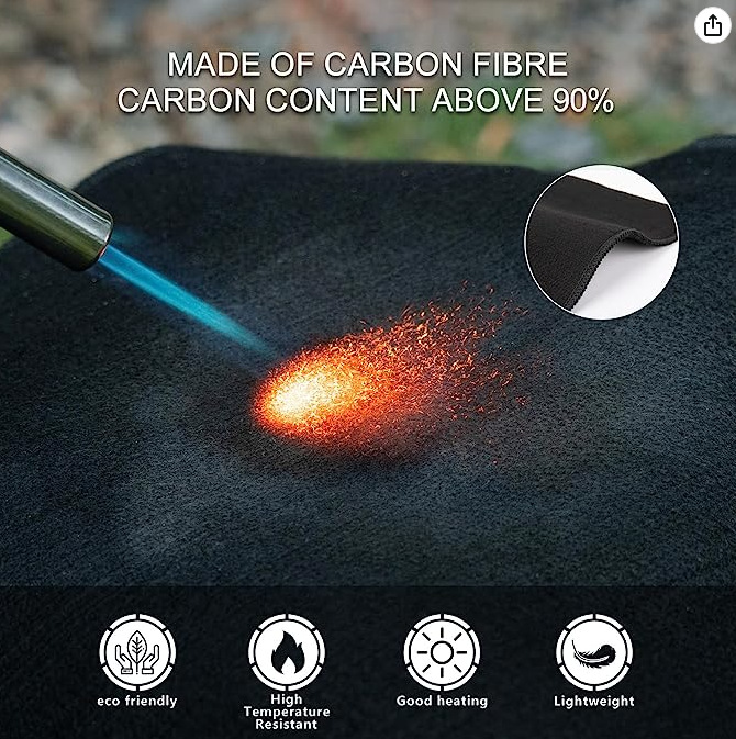 东莞厂家生产阻燃毛毡布 预氧丝材质耐高温隔热焊接毯防火毯