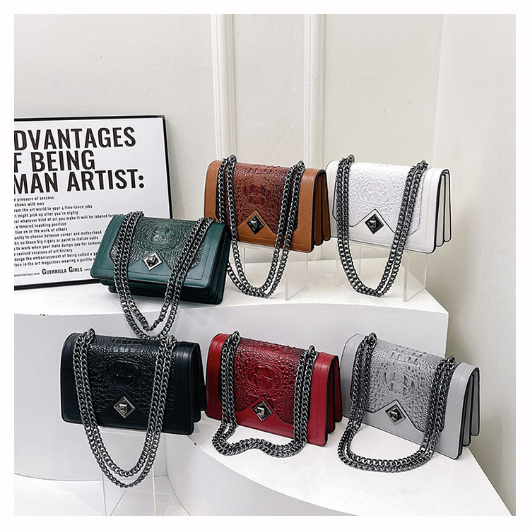 Crocodile Pattern Shoulder Bag For Women Large Capacity Luxury Handbag_voghion.com