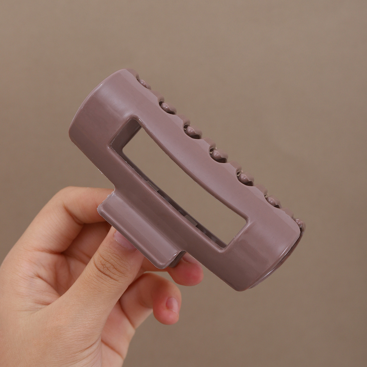 Pequeño cuadrado suave silicona clip para el cabello clip para el cabello suave anti-choque protección de la cabeza de back clip para el cabello resistente a caídas clip para el cabello duradero