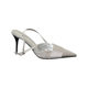 Pointed Silver Satin Sandals Women's 2024 New Style Elegant Beautiful Matching Skirt Wrapped Top Empty Stiletto Heel High Heels