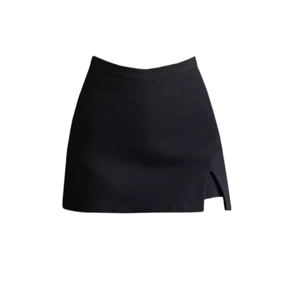 2024 New Summer Black High Waist Skirt Women's A- line Hip Skirt Pure Desire Mini Sexy Hot Girl Skirt