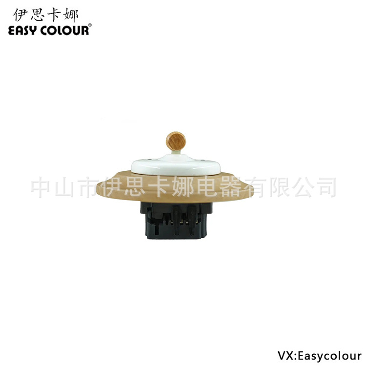 平齐安装复古陶瓷陶瓷拨动壁灯开关带木框