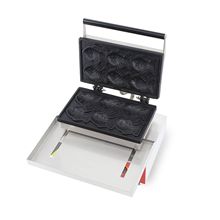 商用不锈钢比利时华夫饼鱼形电饼铛机鱼仔饼华夫机鱼型松饼机