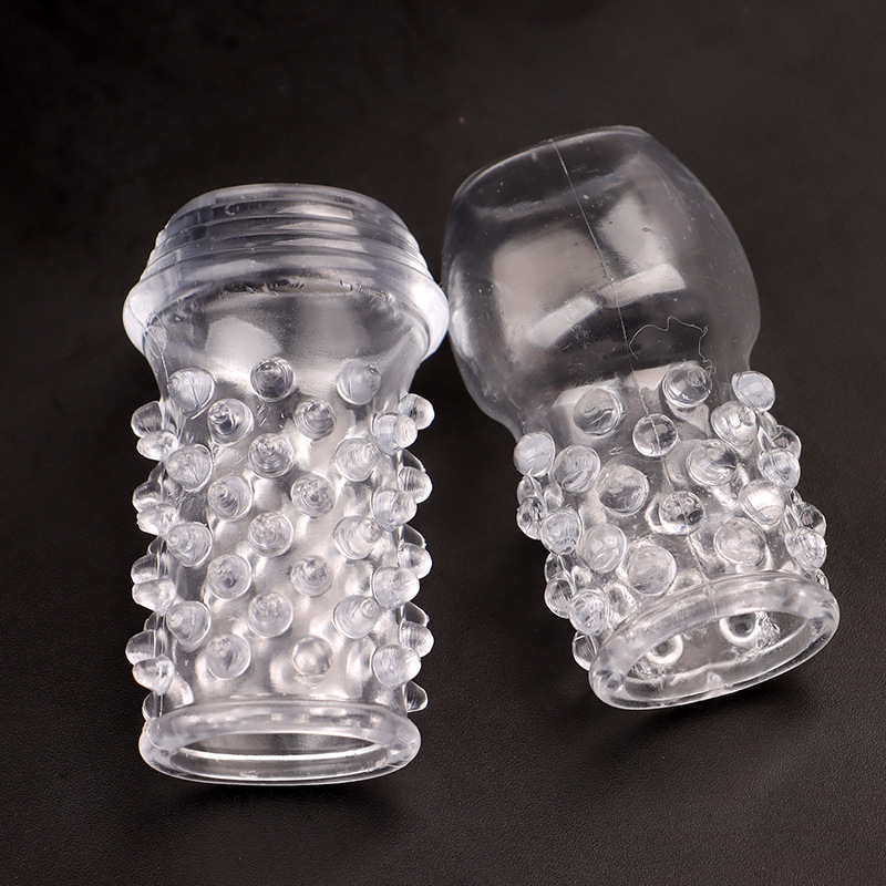 Spiked Textured Locking Condom Sleeve, TPE Reusable Extender, Fire Dragon Design — detail image 8