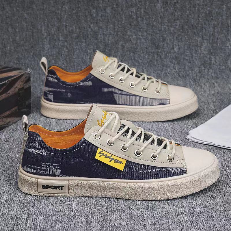 Summer Men's Sneakers 2022 New High-End Low-Top Shoes Trendy Men's Popular Canvas Shoes Student Fashion Versatile