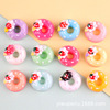 Strawberry, donut, hairgrip, resin with accessories, cream phone case, food play, handmade