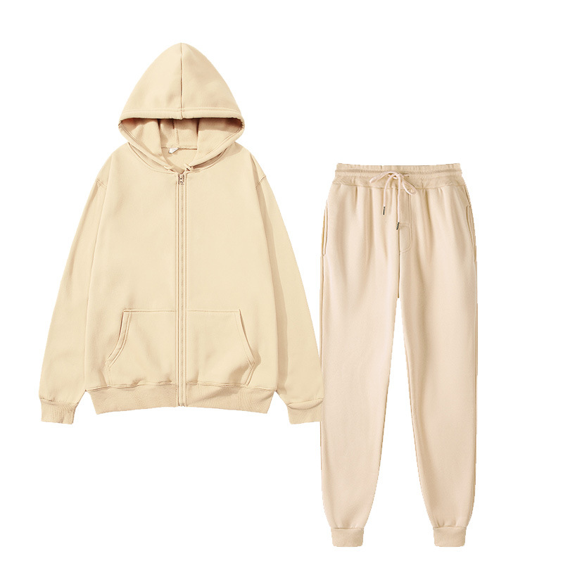 solid color autumn demi-season sports suit for men and women