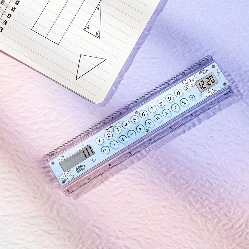 クリエイティブな直尺電卓、キュートで女の子らしい多機能学生文具、かわいい学習用品|undefined