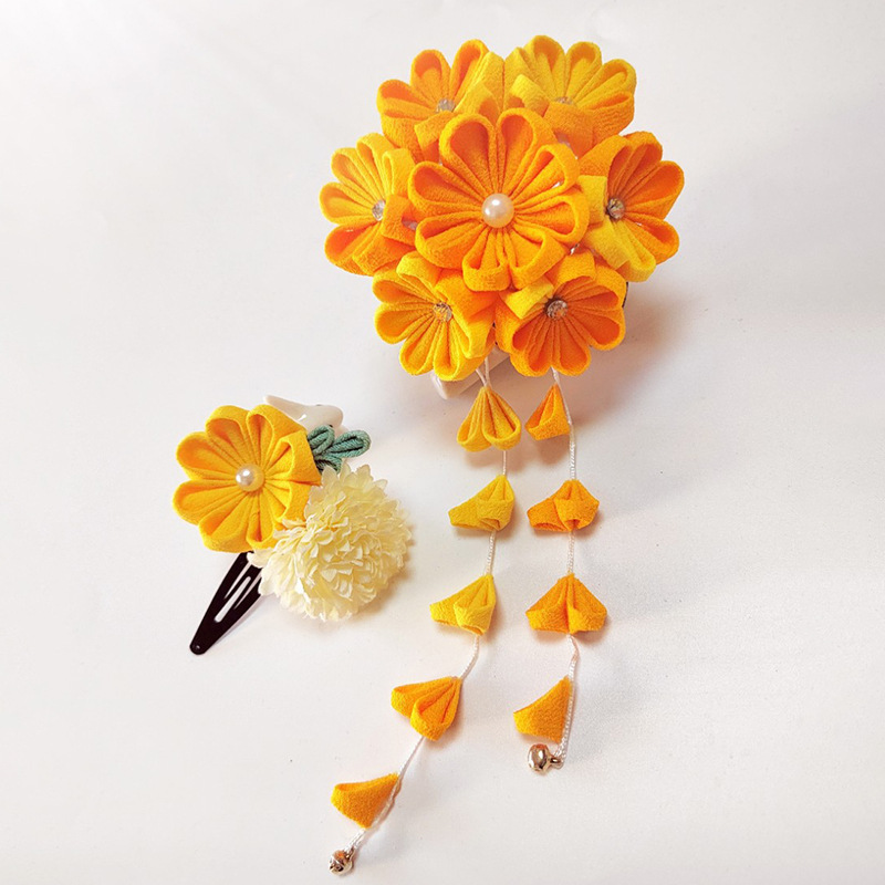 Custom Hair Accessories, Finely Crafted Hairpins, Crepe Yarn Tassels, Japanese-Style Tassels, Kimono Dresses, Factory Supply of Cheongsam Hairpins