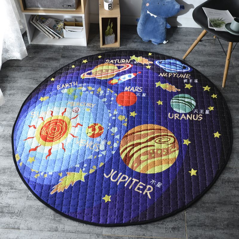 Cross-Border Export Ins Style Kidsren's Cartoon Crawling Mat Foldableable Drawstring Storage Floor Mat Baby Game Mat Blanket