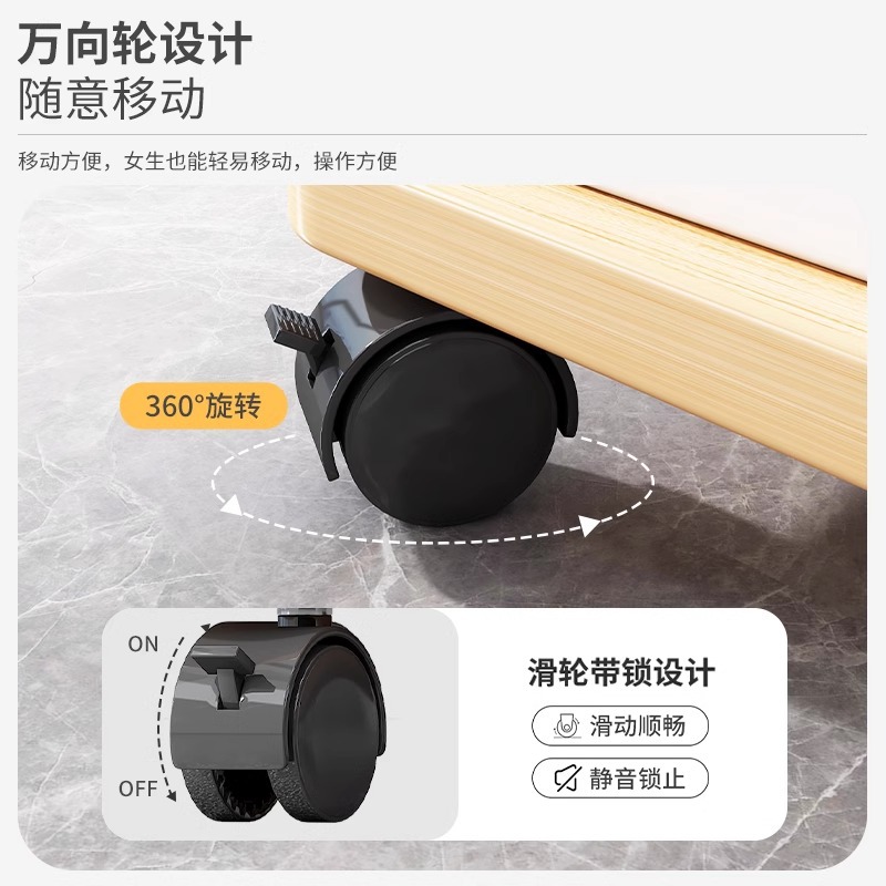 Armario de archivos de madera con cerradura de oficina armario de almacenamiento móvil armario de cajones con ruedas bajo la mesa de almacenamiento armario pequeño