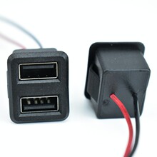 USB母座双层插口usb a母 灯具充电插口电源插座带线连接器