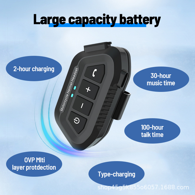 Auriculares Bluetooth para motocicleta LX2 exclusivos transfronterizos, impermeables, inalámbricos 5.3 para casco.