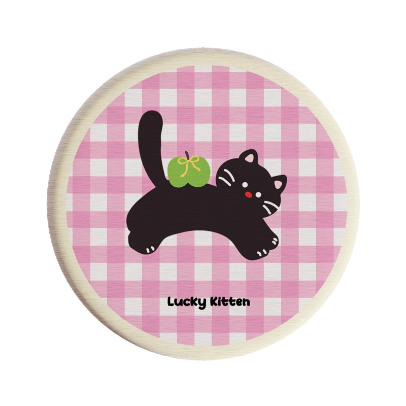 Posavasos de café de oficina de dibujos animados, posavasos de escritorio, posavasos de agua redondos, almohadillas absorbentes de agua de barro de diatomeas, encimera de secado rápido