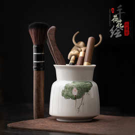 德化白瓷茶道六君子茶夹茶针茶勺茶拨茶扫全套泡茶工具茶道配件