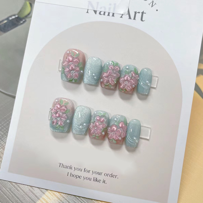 BY1535 flor de durazno en polvo de cristal