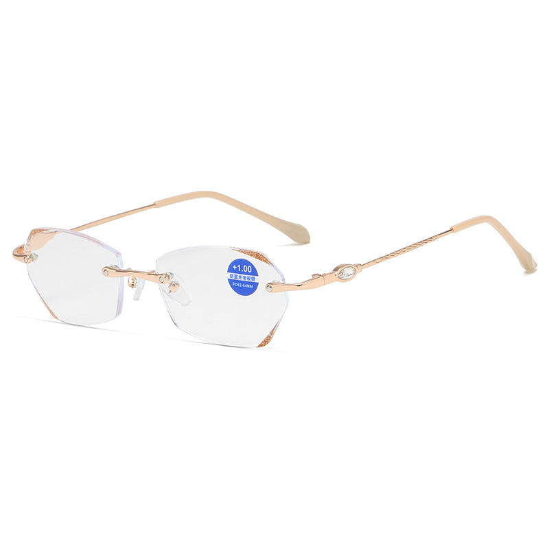 Tiktok popular anti-azul gafas de lectura de luz marco de metal moda hombres y mujeres mismo estilo gafas de lectura HD de mediana edad y ancianos gafas de lectura