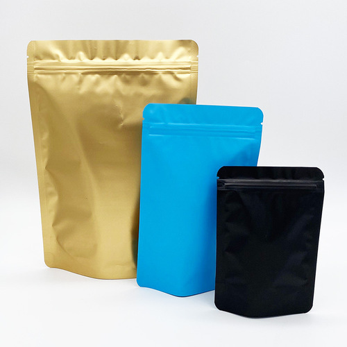 Manufacturer supplies matte color aluminum foil self-standing bags tea packaging bags cat food fish bait sealed bags food ziplock bags
