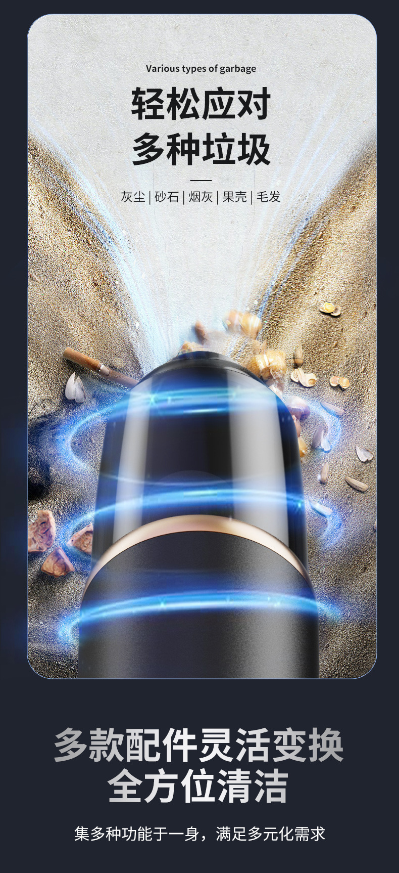 Cross-Border Car-Mounted Wireless Vacuum Cleaner, Multi-Functional Powerful Suction and Blowing Household Vacuum Cleaner, Multi-Purpose High-Power Dust Blower