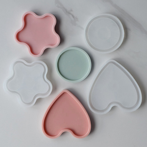 Epoxy Resin Mold: Oval Coaster Silicone Molds, Hexagonal Set, Crystal DIY Mirror-Finish Resin & Gypsum Tray Molds