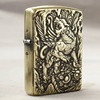 Zippo's windproof kerosene lighter bronze armor 3D relief double -sided into Baodi