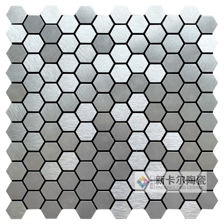 은색 작은 육각형 - 접착식 뒷면이 함께 제공됩니다.