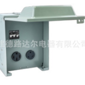 美标 户外房车充电桩带盖 易接线 80A Power Box 30A+50A TR GFCI