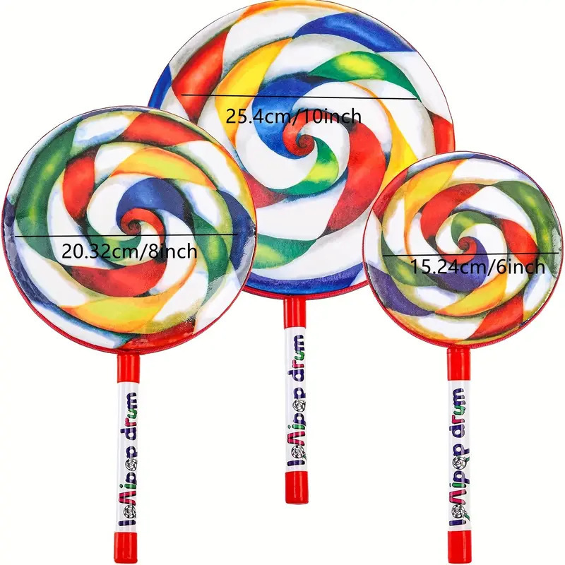 Wholesale factory direct sales Orff percussion 6 inch lollipop drum tambourine drum music teaching aids