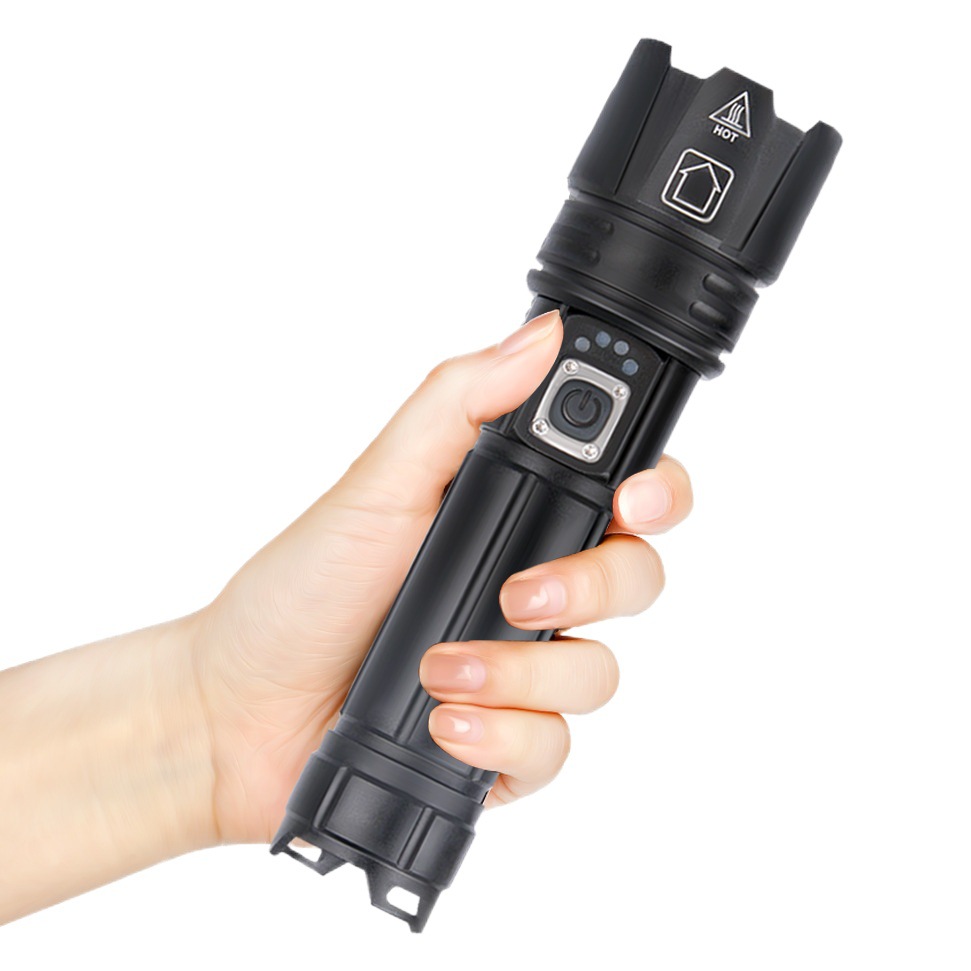 Cross-border XHP70 + COB linterna de Luz Blanca Roja zoom P70 linterna recargable USB