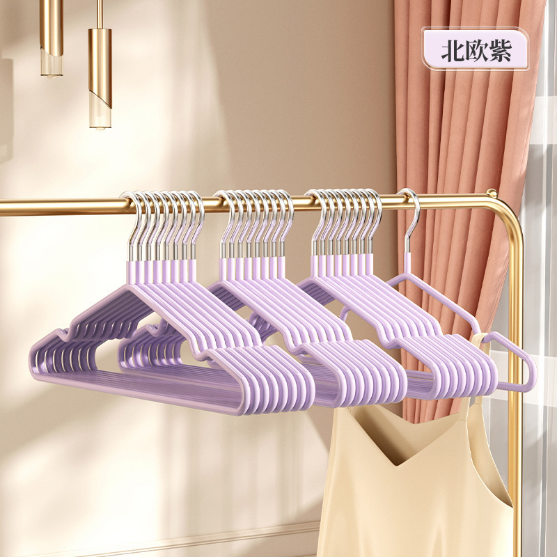 宿舍防滑加粗晾衣架批发无痕衣撑家用浸塑衣架衣服架成人衣挂儿童|undefined