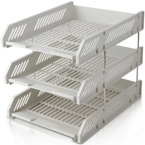 Deli 9209 three-layer file holder, file tray, file box, horizontal file column, file basket, data storage rack